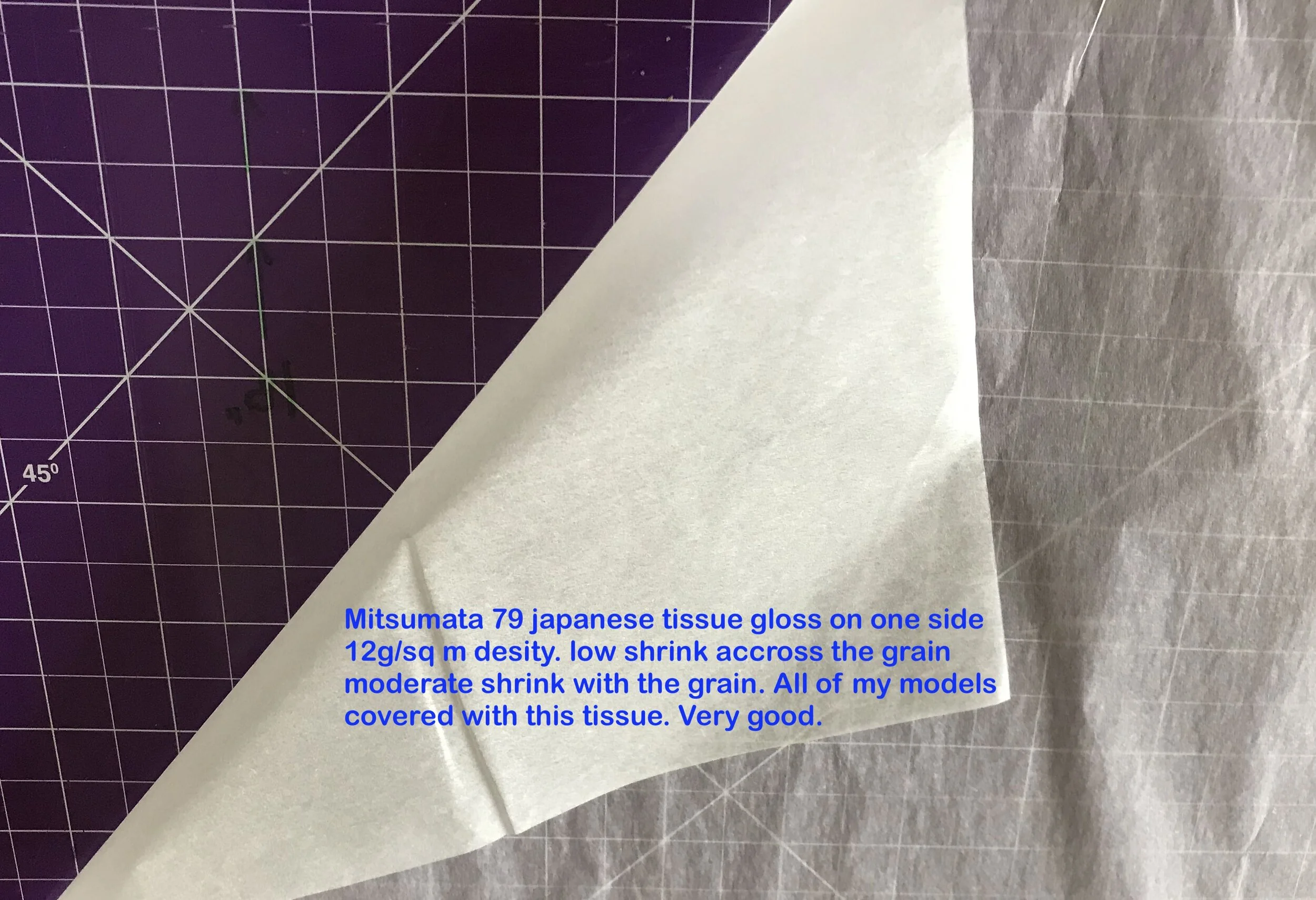White tissue — Hummingbird Model Products